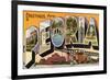 Greetings from Peoria, Illinois-null-Framed Art Print