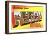 Greetings from Perry, Iowa-null-Framed Art Print