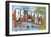 Greetings from Petoskey, Michigan-null-Framed Art Print