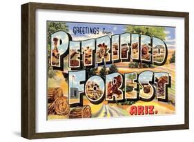 Greetings from Petrified Forest, Arizona-null-Framed Art Print