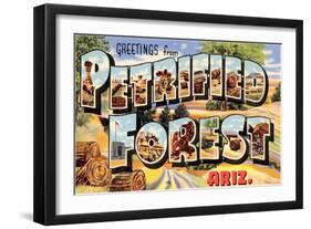 Greetings from Petrified Forest, Arizona-null-Framed Art Print