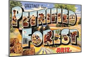 Greetings from Petrified Forest, Arizona-null-Mounted Art Print