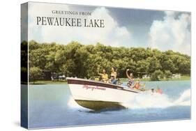 Greetings from Pewaukee Lake-null-Stretched Canvas
