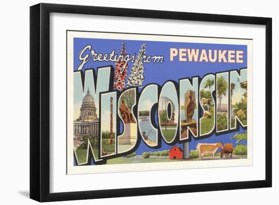Greetings from Pewaukee-null-Framed Art Print