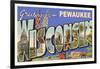 Greetings from Pewaukee-null-Framed Art Print