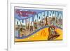 Greetings from Philadelphia, Pennsylvania-null-Framed Premium Giclee Print