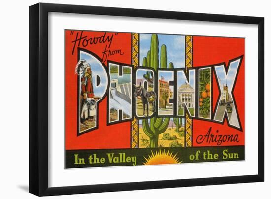 Greetings from Phoenix, Arizona-null-Framed Art Print