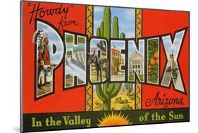 Greetings from Phoenix, Arizona-null-Mounted Art Print