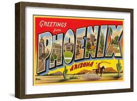 Greetings from Phoenix, Arizona-null-Framed Art Print