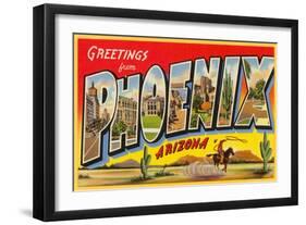 Greetings from Phoenix, Arizona-null-Framed Art Print