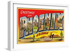 Greetings from Phoenix, Arizona-null-Framed Art Print