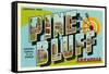Greetings from Pine Bluff, Arkansas-null-Framed Stretched Canvas