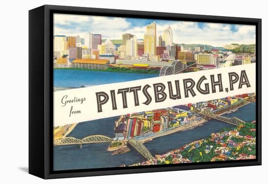 Greetings from Pittsburg, Western Pennsylvania-null-Framed Stretched Canvas