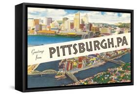 Greetings from Pittsburg, Western Pennsylvania-null-Framed Stretched Canvas