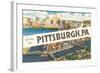 Greetings from Pittsburg, Western Pennsylvania-null-Framed Art Print