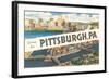 Greetings from Pittsburg, Western Pennsylvania-null-Framed Art Print