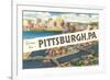 Greetings from Pittsburg, Western Pennsylvania-null-Framed Art Print