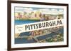 Greetings from Pittsburg, Western Pennsylvania-null-Framed Art Print