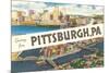 Greetings from Pittsburg, Western Pennsylvania-null-Mounted Art Print