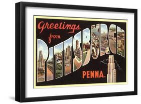 Greetings from Pittsburgh, Pennsylvania-null-Framed Art Print