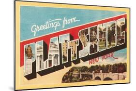 Greetings from Plattsburg, New York-null-Mounted Art Print