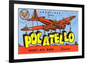 Greetings from Pocatelo, Army Base, Idaho-null-Framed Art Print