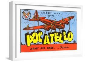 Greetings from Pocatelo, Army Base, Idaho-null-Framed Art Print