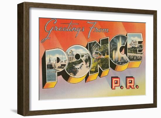 Greetings from Ponce, Puerto Rico-null-Framed Art Print