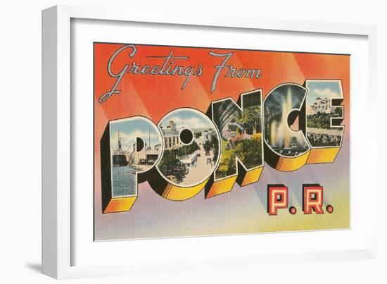 Greetings from Ponce, Puerto Rico-null-Framed Art Print