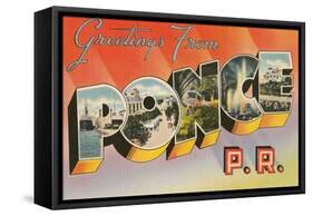 Greetings from Ponce, Puerto Rico-null-Framed Stretched Canvas