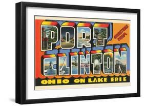 Greetings from Port Clinton, Ohio-null-Framed Art Print