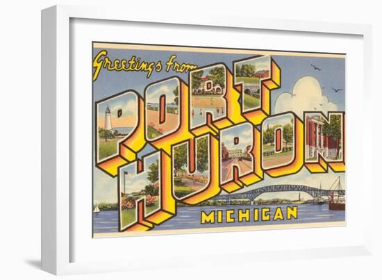 Greetings from Port Huron, Michigan-null-Framed Art Print