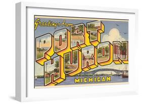 Greetings from Port Huron, Michigan-null-Framed Art Print