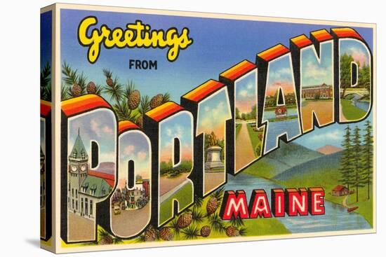 Greetings from Portland, Maine-null-Stretched Canvas