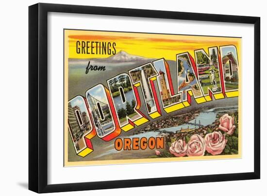 Greetings from Portland, Oregon-null-Framed Art Print