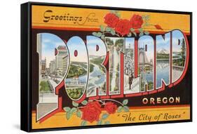 Greetings from Portland, Oregon-null-Framed Stretched Canvas