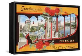 Greetings from Portland, Oregon-null-Framed Stretched Canvas