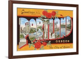 Greetings from Portland, Oregon-null-Framed Premium Giclee Print