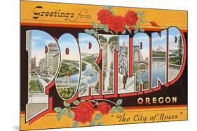 Greetings from Portland, Oregon-null-Mounted Premium Giclee Print