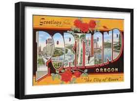 Greetings from Portland, Oregon-null-Framed Art Print