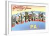 Greetings from Pottsville, Pennsylvania-null-Framed Art Print