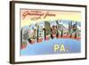 Greetings from Pottsville, Pennsylvania-null-Framed Art Print