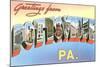 Greetings from Pottsville, Pennsylvania-null-Mounted Art Print