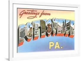 Greetings from Pottsville, Pennsylvania-null-Framed Art Print