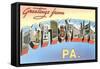 Greetings from Pottsville, Pennsylvania-null-Framed Stretched Canvas