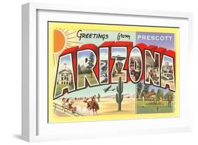 Greetings from Prescott, Arizona-null-Framed Art Print