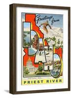 Greetings from Priest River-null-Framed Art Print