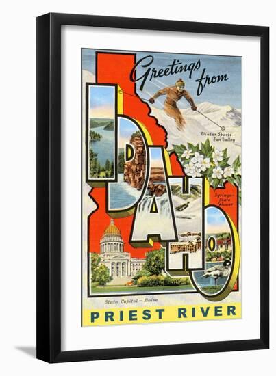 Greetings from Priest River-null-Framed Art Print