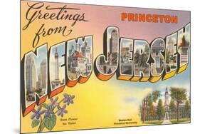 Greetings from Princeton, New Jersey-null-Mounted Premium Giclee Print