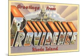 Greetings from Providence, Rhode Island-null-Mounted Premium Giclee Print